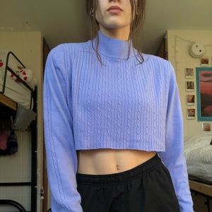 Cropped periwinkle sweater